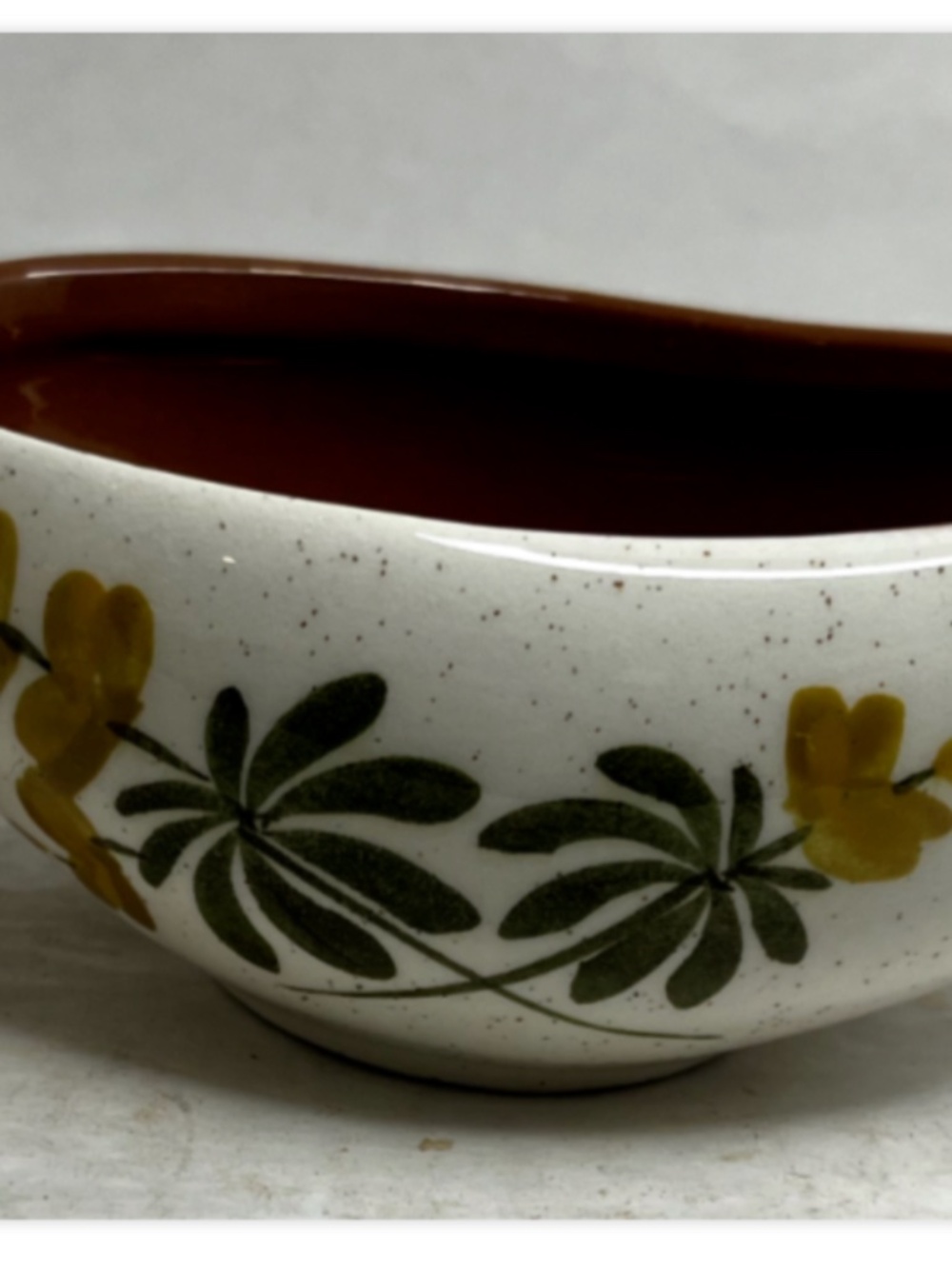 Vintage Stangl Pottery Golden Blossom Gravy Boat Durafired Trenton NJ 1964 MCM